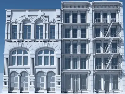 Commercial Building Facade 06 3D model