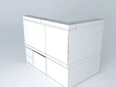 Kit127 Counter Total wall in L by Alex Marques Free 3D model