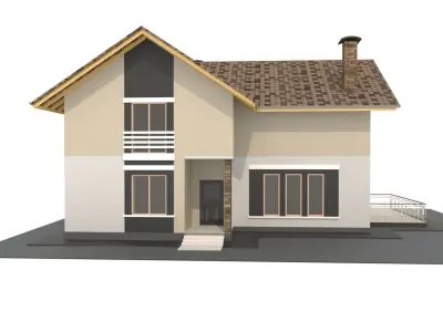Private house in Revit  3D model