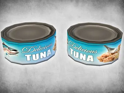 Canned Tuna Low-poly 3D model