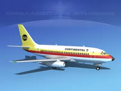 Boeing 737-100 Continental 1 3D model