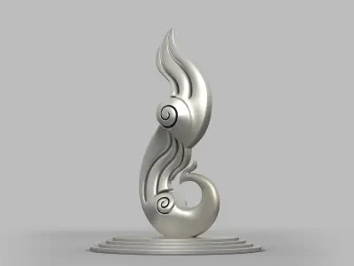 Phoenix the bird sculpture Classic life culture symbol 3D model