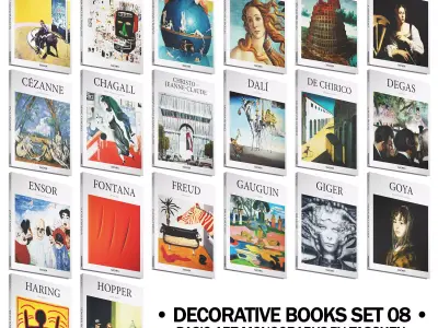 049 Decorative books set 08 Basic Art Series PART 03 3D model