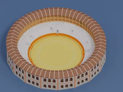 Plaza de toros de La Malagueta Spanish Bullring 3D model