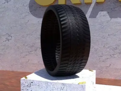 ORTAS TIRE NO 42 GAME READY Low-poly 3D model