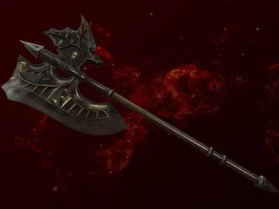 Fantasy Axe Game 3d model Low-poly 3D model Low-poly 3D model