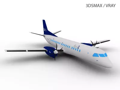 SAAB 2000 Low-poly 3D model