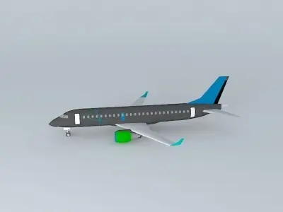 FlyRoyal Embraer 190 Free 3D model