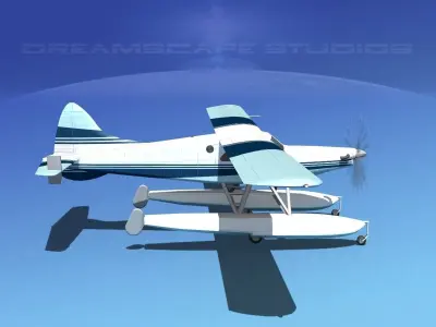 DeHavilland DHC-2 Turbo Beaver V12 3D model