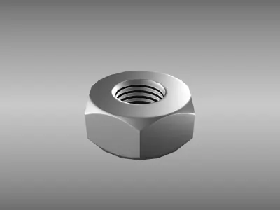 Low-Poly Nut metal Low-poly 3D model