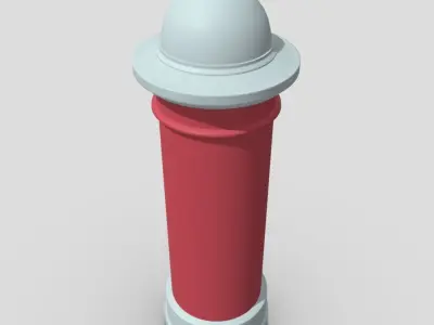 Advertising Column Low-poly 3D model