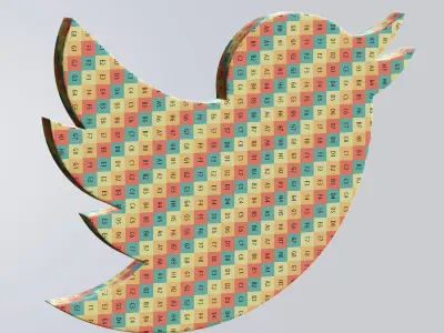 Twitter icon 3D model