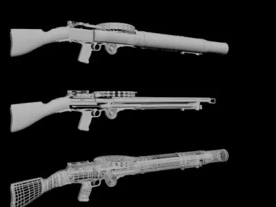 Lewis Gun 01 3D model