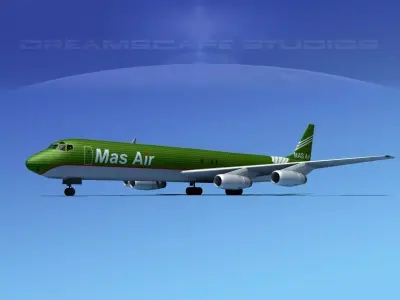 Douglas DC-8-63F MasAir 3D model