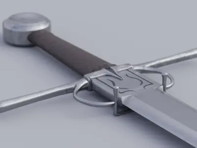 Medieval Arming Sword Low-poly 3D model purchase