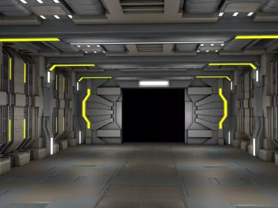 Sci Fi Corridor Room 3D model get