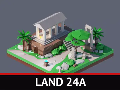 land 24A Low-poly 3D model