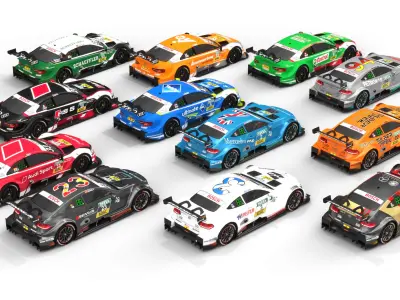 DTM Season 2018 Race Car Collection 3D model