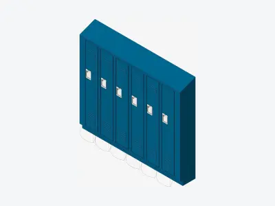 Locker Multi - Metal - Locka - Classic Extra Low-poly 3D model