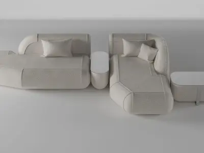 RAFT modular sofa Free 3D model