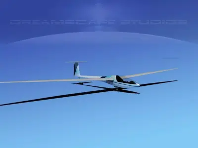 Glaser Dirks DG-200 17 Mtr Sailplane V03 3D model