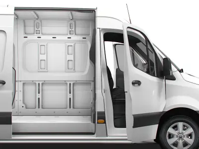 Mercedes Benz eSprinter Panel Van L2H2 FWD HQ Interior 2024 3D model