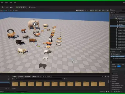 Asian Animals Pack Bundle Low-poly 3D model