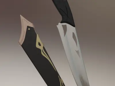Carved Dagger 3D model