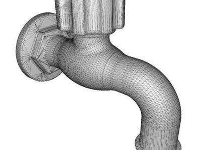 Classic Water Faucet Low-poly 3D model