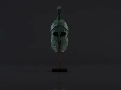 Ancient Greek Helmet Low-poly 3D model