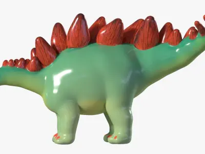 Dinosaur Toy Low-poly 3D model