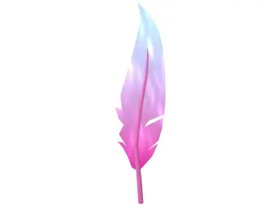 Feathers v1 008 Low-poly 3D model
