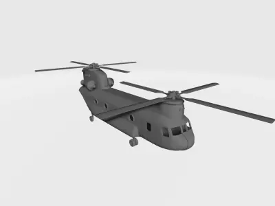 helicopter military cargo ch47 3D print model