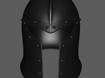 Medieval Helmet Barbuta Helmet Low-poly 3D model