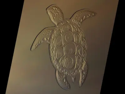 Turtle Suitable for embossing Hot Foil Technique 3D model