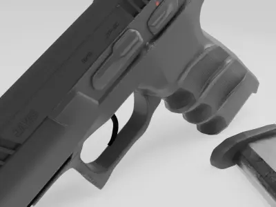 JAWS JTP-9C pistol produced in jordan 3D model