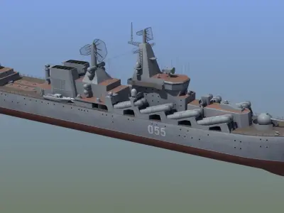 Russian Missile Cruiser 3D model