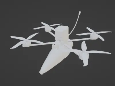 Fpv Kamikaze drone  Low-poly 3D model