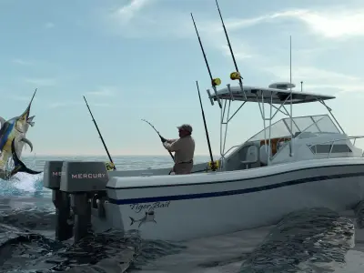 Grady White Sport Fishing Boat 3D model