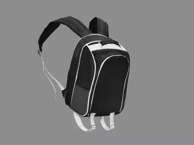 Backpack Camping Handle bag 02 Low-Poly 3D Model 3D model