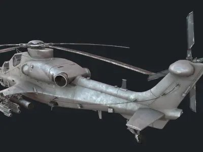 CAIC WZ-10 Low-poly 3D model