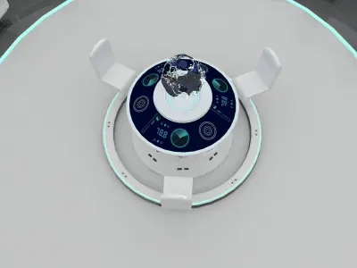 SCI FI FUTURISTIC COMMAND CENTER 3D Low-poly 3D model