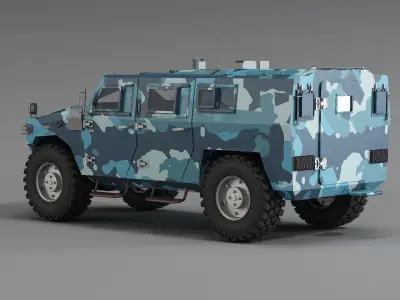 Military vehicles dongfneg CSK-182 Mengshi three generation 3D model