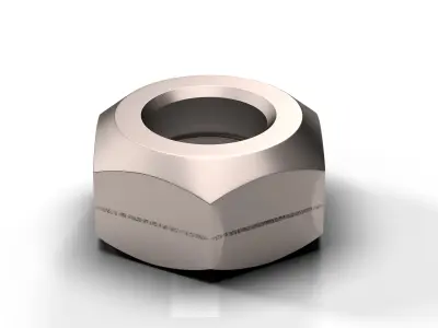 Hex Nut Low-poly 3D model