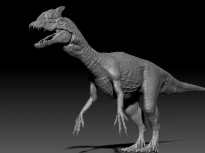 Dinosaur Hybrid Dilophosaurus Sculpt Project 3D model