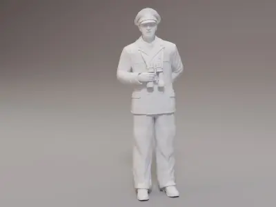 Kriegsmarine Bridge officers x 3WWII 3D print model