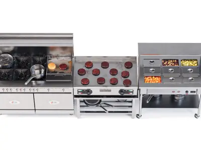 Commercial Kitchen Set 02 3D model