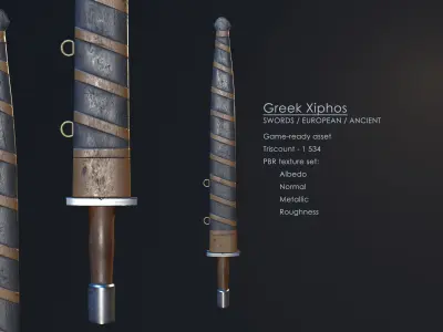 Greek Xiphos Low-poly 3D model