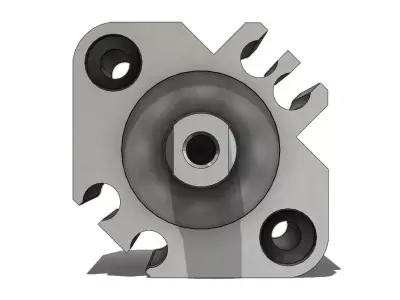 Cilindro Pneumatico SMC CDQ2B16 5TZ Pneumatic Cylinder 3D model