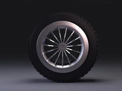 Car Tyre 3d model Low-poly 3D model